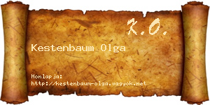 Kestenbaum Olga névjegykártya