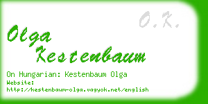 olga kestenbaum business card
